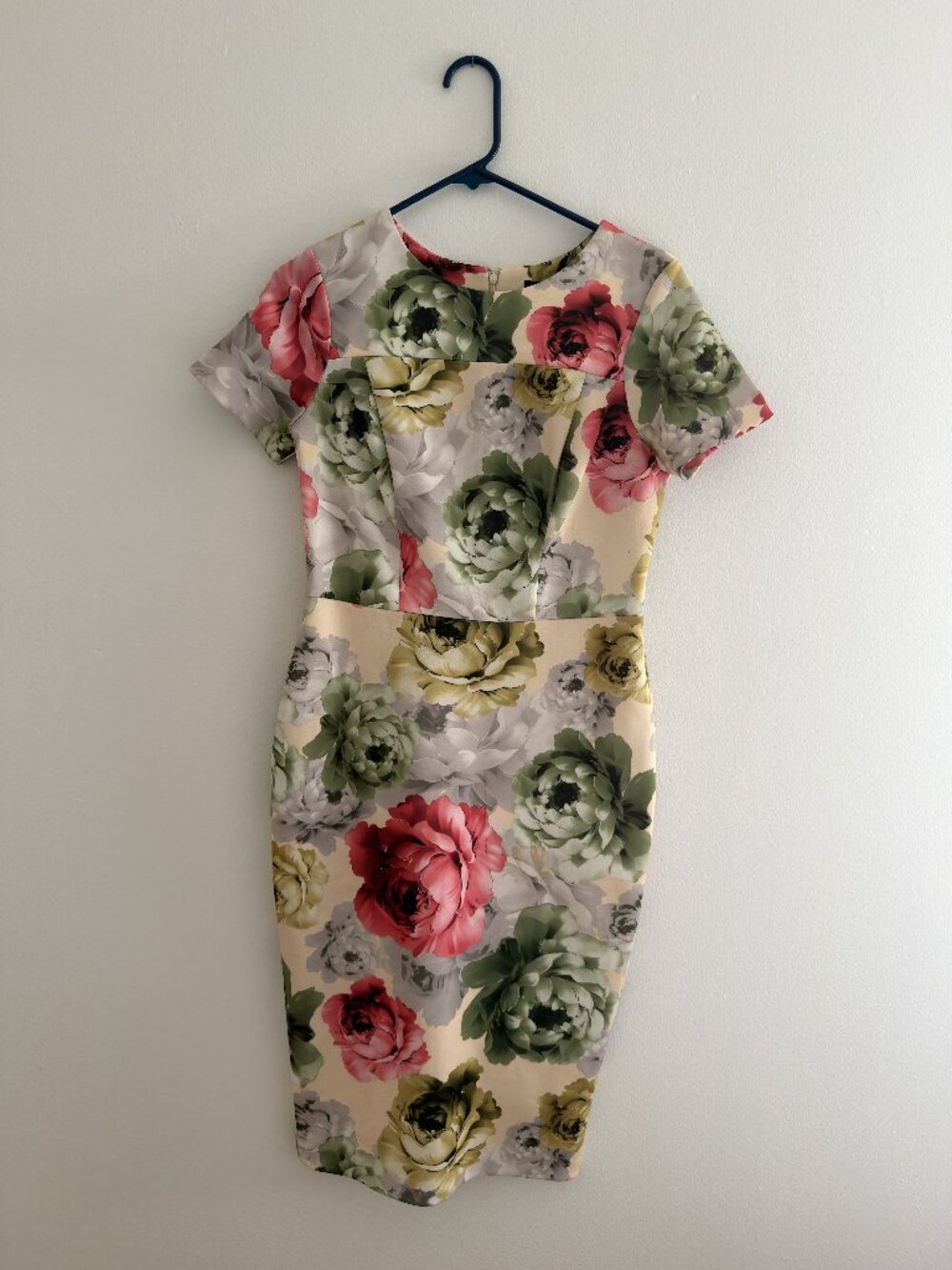 Alexia Admor Floral Cap-Sleeve Fitted Sheath Dress